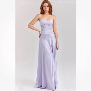 HOUSE OF CB 'Anabella' Orchid Lace Up Maxi Dress /Size S